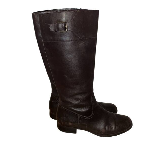 LAUREN RALPH LAUREN Sigrid Classic Leather Riding Boots Brown-9.5 - Picture 4 of 7